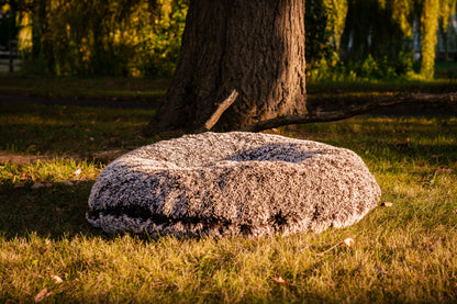 BAGEL DOG BED | ECO-FRIENDLY PLUSH ROUND BED WITH WASHABLE COVER
