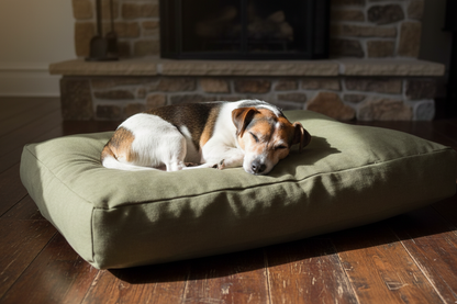 HEMP DOG BED - ORGANIC LATEX, WASHABLE COVER, ECO-FRIENDLY & DURABLE